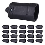 20 Tomada Plugue Fêmea 10a 2p + T Desmontável Preto 250v