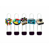 20 Tubetes Lembrancinha Festa Anos 80 Preto Retro Imediato