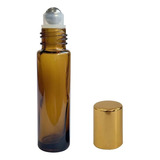 20 Und Frasco Rollon Ambar Vidro 10ml Tampa Luxo