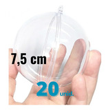 20 Unidades Esfera Bola Acrílica 7,5cm