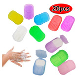 20 Unidades/caixa Mini Sabonete De Papel Folha Descartável P