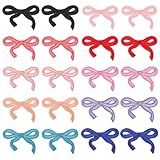 20 Adesivos De Laço- 10 Cores De Laço De Ferro Em Remendos- Aplique De Bordado Bonito Aplique De Enfeite De Costura Para Roupas- Chapéus- Jeans- Camisa- Jaquetas- Mochilas E Bolsas Decoração -7 X 5 Cm