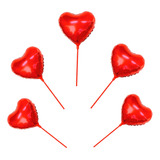 20 Balão Bexiga Coração Vermelho Centro De Mesa Varetas