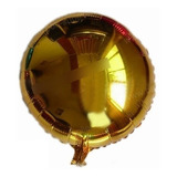 20 Balão Dourado Metalizado Redondo 45cm Gás Hélio Festa Ar
