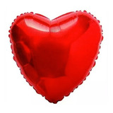 20 Balão Metalizado Coração Vermelho 18pol