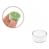 20 Bases De Plástico Transparente De Velas Rechaud Flutuante