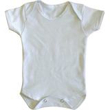 20 Body Para Bebê Para Sublimação Ribana 100 Poliester Branco Kit Body Bebe Infantil Liso Estampar Manga Curta