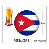 20 Bolachas Porta Copo Emborrachado - Bandeira Paises 