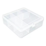 20 Caixa Box Plástica Organizadora 6 Divisórias P Brinde