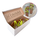 20 Caixas De Papelão Para Sapato Branca Fosca 28x12x9 5cm