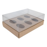 20 Caixas Para 6 Mini Ovos De Colher Páscoa De 50g