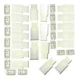 20 Capas Terminal Macho Curto 6 3mm Natural Protege Conexao