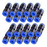 20 Conexão Pneumática Reta União Instantânea 8mm E 10mm Kit