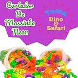 20 Cortadores Divertidos Infantil Neon Forminhas Para Massinha De Modelar Molde Brilha No Escuro