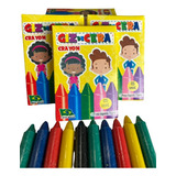 20 Cxs Giz De Cera 5 Cores Mini 5 Cms Lembrancinha Decoração