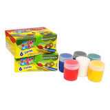 20 Cxs Tinta Guache 6 Cores Lembrancinha