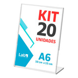20 Displays L Expositor 10x15 Acrílico Cardápio Pix Qr Code
