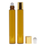 20 Frascos De Vidro Roll on Âmbar Slim 10ml Aromaterapia