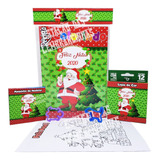 20 Kits Revistinha Colorir Lápis De Cor Massinha Molde Natal