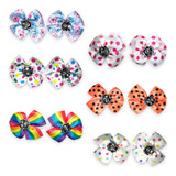 20 Lacinhos Pet Cetim N 5 Estampado M Cachorro Banho E Tosa
