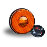 20 Lanterna Lateral Carreta Randon Ambar S suporte 3 Leds