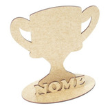 20 Lembrancinha Troféu Futebol Personalizado Mdf Cru