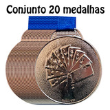 20 Medalhas 3 5cm Aço Premiação