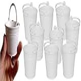 20 Mini Baldes 5 5cm Plástico Com Alça Para Mimos Prendas Jardim E Lembrancinhas Branco