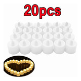 20 Pçs set Lâmpada Led Luz De Vela Sem Chama