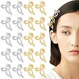 20 Peças De Grampos De Cabelo Pequenos Para Mulheres E Meninas Mini Fita Fofa Laço Garras De Cabelo Borboleta De Metal Minúsculas Presilhas De Cabelo Doces Antiderrapantes Franja Acessórios De Estilo