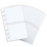20 Peças De Protetores De Folhas Transparentes Para Fotos A6 8 Cm X 7 Cm 2 Bolsos Inserções De Cartão De Foto Páginas De Refil De álbum De Fotos Para 6 Fichários