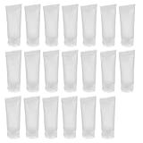 20 Peças Emply Recarregável De Plástico Para Cosméticos Frasco Macio Frasco Com Tampa Flip Para Maquiagem Viagem Embalagem Armazenamento De Amostras Recipiente Para Pasta De Dente Xampu Loção Corporal Facial 30 Ml