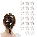 20 Peças Mini Grampo De Garra De Cabelo Pérola Presilhas De Cabelo BetterJonny Pérola Grampos De Flores Com Design De Margarida Doce Franja Fofa Presilhas De Cabelo Acessórios De Cabelo Para Mulheres
