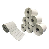 20 Rolos Etiqueta 34x23mm 3 Colunas Juntas Couche Adesivo