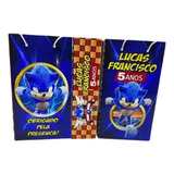 20 Sacolinha Personalizadas Lembrancinha Aniversário Sonic