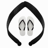 20 Tiras Correias Para Chinelo Tipo Havaianas Cor Preta