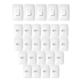 20 Tomadas 5 Interruptores Modular Casa Completa Blux Home