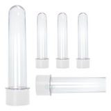 20 Tubetes 13cm Acrílico Baleiro Para Lembrancinha Branco