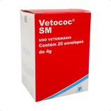 20 Vetococ Sm Controle Coccidiose Diarréia Em Aves Sachê 4g