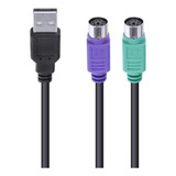 20 X Cabos Adaptador Usb 2 Portas Ps2 P Teclado E Mouse