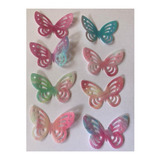 200 Borboletas 3d De Papel Arroz Em Cores Personalizadas 