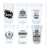 200 Copos Descartáveis Personalizados 400/500ml 100 Cada 