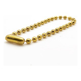 200 Corrente De Bolinha Dourada Ouro Com Canoa 10cm X 2,5mm Para Tag Chaveiro Confecção Calçados