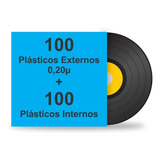 200 Plásticos Para Lp Disco Vinil. 100 Ext. Grosso + 100 Int