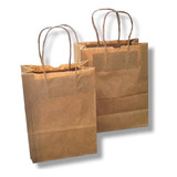 200 Sacolas Kraft Pequena Delivery Lanches 18x22x9 