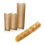 200 Sacos Kraft Com Visor Liso 9x30 Pão Doce Cereais Pipoca