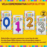 200 Velas Aniversário Super Glitter 0