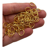 200 Argolinhas Metal Dourada 10mm Elo Para Bijuterias