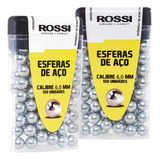 200 Esferas De Aço 6mm Rossi Para Pistola Pressão Co2 Airgun