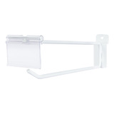 200 Ganchos P Canaletado De 20cm Branco Com Porta Etiquetas
